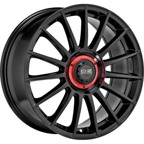 OZ Racing Superturismo Evoluzione Gloss Black + Red Lettering 8,5×20 5×112 ET30 CB79,0 R12 815 kg W01875200EM4