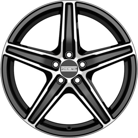 Fondmetal 8100 Glossy Black Machined 7×17 5×114.3 ET35 CB75,0 60° 680 kg RF04486