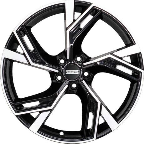 Fondmetal Atena Glossy Black Machined 10×22 5×112 ET18 CB66,6 R14 1090 kg RF09325