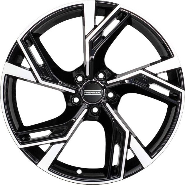 Fondmetal Atena Glossy Black Machined 10x22 5x112 ET18 CB66,6 R14 1090 kg RF09325