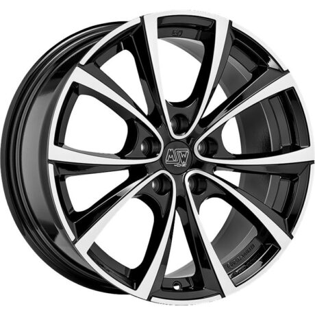 MSW 27T Gloss Black Full Polished 9,5×19 5×114.3 ET45 CB64,1 60° 850 kg W19367001T56