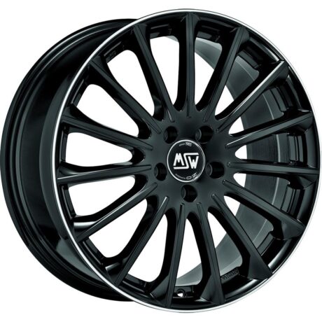 MSW 30 Gloss Black+Diamond Lip 8×18 5×112 ET30 CB73,1 60° 780 kg W19343500TGA