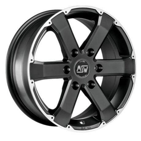 MSW 46 Matt Black Full Polished 7,5×17 6×114.3 ET30 CB66,1 60° 1100 kg W8507400159