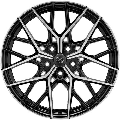 MSW 74 Gloss Black Full Polished 8×19 5×108 ET45 CB73,1 60° 730 kg W19351500T56