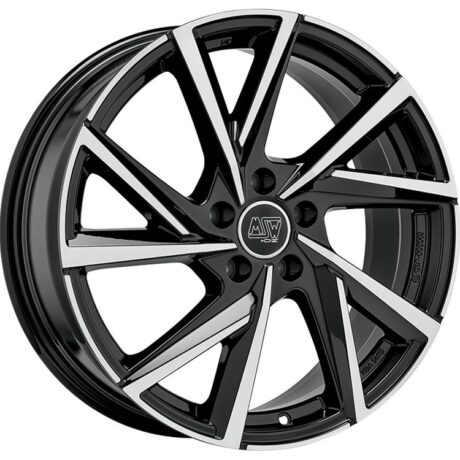 MSW 80-5 Gloss Black Full Polished 7,5×19 5×112 ET49 CB66,6 R14 690 kg W19380003T56