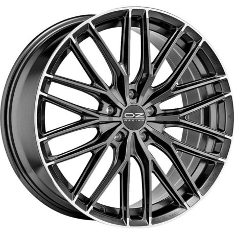 OZ Racing Gran Turismo HLT Star Graphite Diamond Lip 8,5×20 5×108 ET45 CB75,0 Conical 60° Tuner 60° 800 kg W01A95201W4