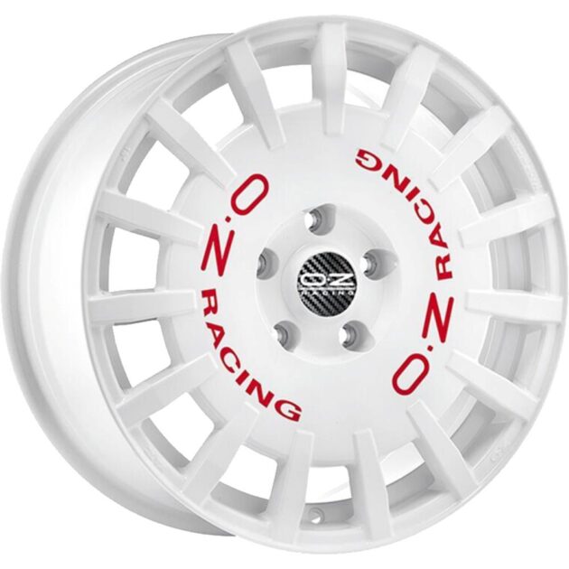 OZ Racing Rally Racing Race White Red Lettering 7x17 4x98 ET30 CB68,0 60° 615 kg W01A5020033