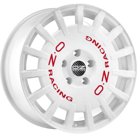 OZ Racing Rally Racing Race White Red Lettering 7×17 4×100 ET45 CB68,0 60° 615 kg W01A5020233