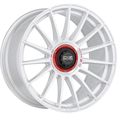 OZ Racing Superturismo Evoluzione WRC Race White Red Lettering 8,5×19 5×112 ET30 CB75,0 R12 790 kg W01852202EW33