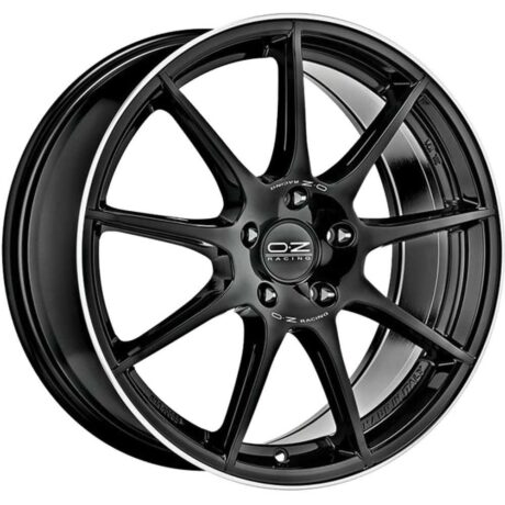 OZ Racing Veloce GT Gloss Black+Diamond Lip+Silver Lettering 8×18 5×112 ET45 CB75,0 R12 730 kg W01977205GD4