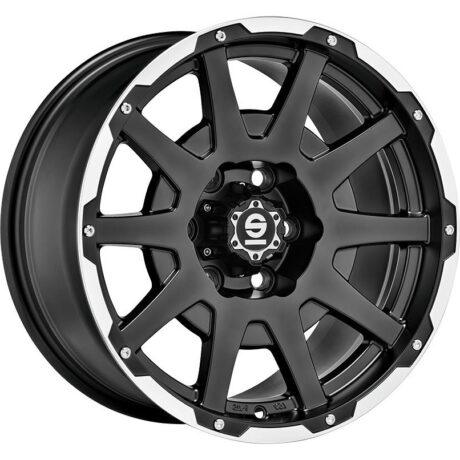 Sparco Dakar Matt Black Lip Polished+Rivets 7,5×17 5×114.3 ET20 CB73,1 60° 850 kg W29089503M8