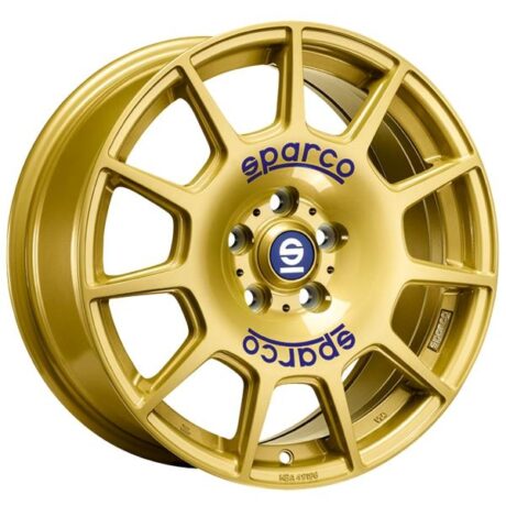 Sparco Terra Race Gold Blue Lettering 7,5×17 5×100 ET48 CB63,3 60° 610 kg W29047500B3