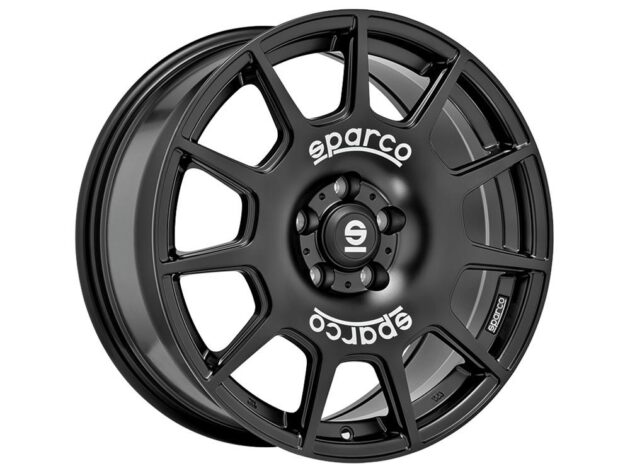 Sparco Terra Matt Black White Lettering 7x16 5x100 ET35 CB63,4 60° 610 kg W29046600P4