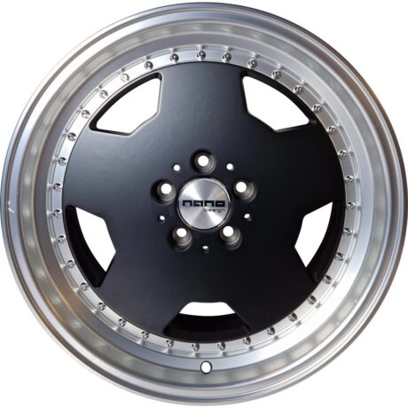 Nano 5852 Matte black machined lip 8×18 5×112 ET30 CB66,6 60° 690 kg BK5852BP-512-880-30