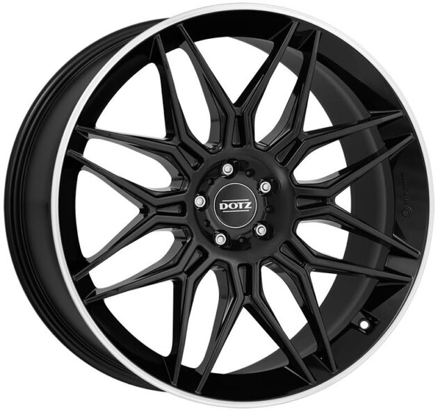 Dotz LongBeach dark Black/polished lip 9,5x21 5x112 ET37 CB66,6 60° 1045 kg OLO1N8BL37E