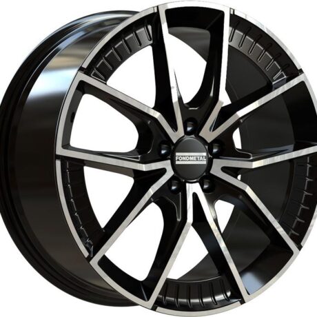 Fondmetal Elatha Glossy Black Machined 9×20 5×112 ET34 CB66,5 R13 930 kg RF19086