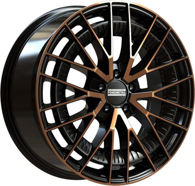 Fondmetal Kari Black Clearcoat Matt Bronze Machined 9x19 5x112 ET49 CB66,5 R14 900 kg RF19289