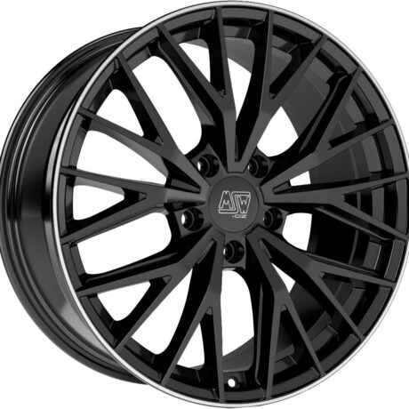 MSW 44 Gloss Black+Diamond Lip 8,5×20 5×108 ET45 CB73,0 60° 850 kg W19416501TGA