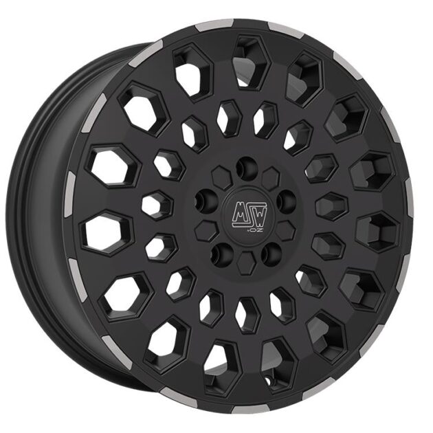 MSW 99 VAN Matt Black Lip Polished 8x17 5x112 ET35 CB73,0 60° 1100 kg W19424500TO3