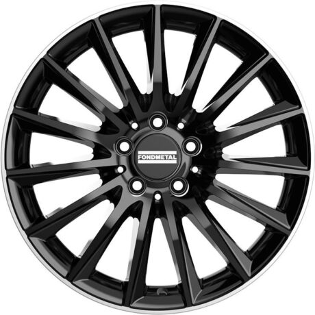 Fondmetal Aidon Glossy Black Machined Lip 8×18 5×112 ET48 CB66,6 R14 860 kg RF09394