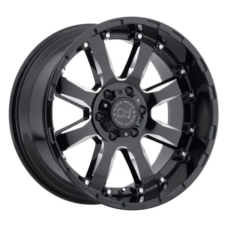 Black Rhino Sierra Gloss Black W/ Milled Spokes 10×22 6×139.7 ET-12 CB112,0 60° 1020 kg 2210SRA-26140B12