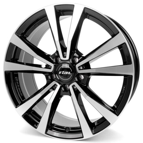 Rial M12 diamond-black frontpolished 7,5×18 5×112 ET44 CB66,6 R14 770 kg M12-75844M83-1