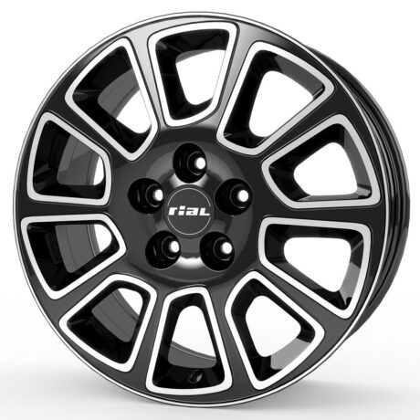 Rial Transporter 2 diamond-black frontpolished 6,5×16 5×120 ET60 CB65,1 R14 1250 kg TP2-65660V13-1