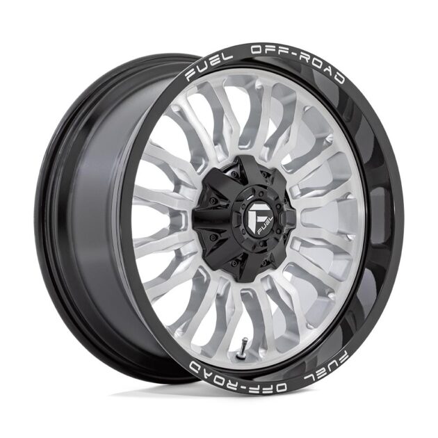 Fuel D798 Arc Silver Brushed Face With Milled Black Lip 10x20 6x139.7 ET-18 CB106,0 (PCD2: 6x135) 60° 1133 kg D79820009847