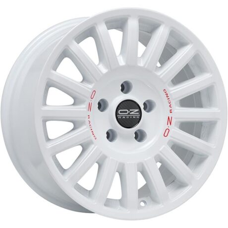 OZ Racing Rally Raid Race White Red Lettering 8,5×18 5×130 ET32 CB71,5 R14 1200 kg W01C0115833