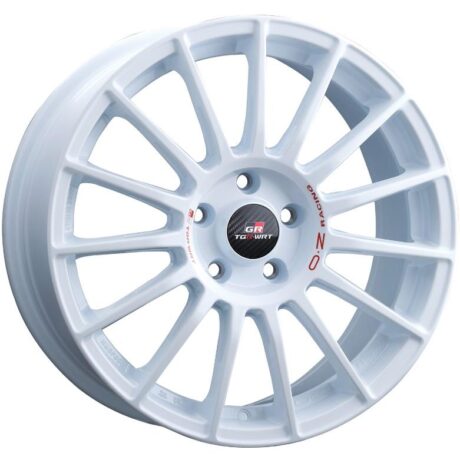 OZ Racing Superturismo TGR-WRT Race White + Red Lettering 8×18 5×114.3 ET38 CB75,0 60° 680 kg W01854213TGRRN