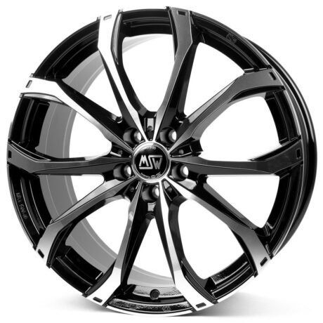 MSW 48 Gloss Black Full Polished 8×18 5×114.3 ET45 CB73,0 60° 900 kg W19372503T56