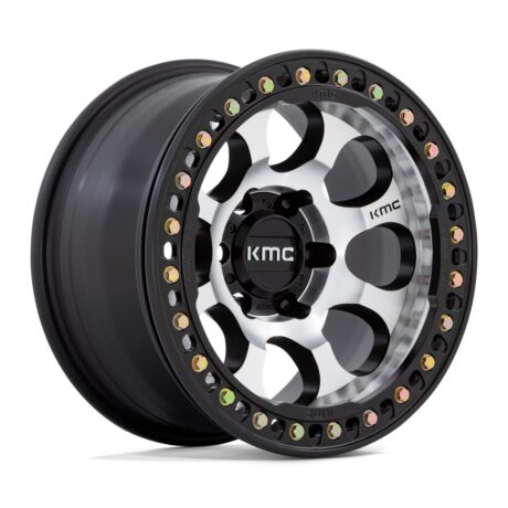 KMC KM237 Riot Beadlock Machined Satin Black Windows With Satin Black Ring 9×17 6×139.7 ET-38 CB108,0 60° 1133 kg KM237DB17906038N