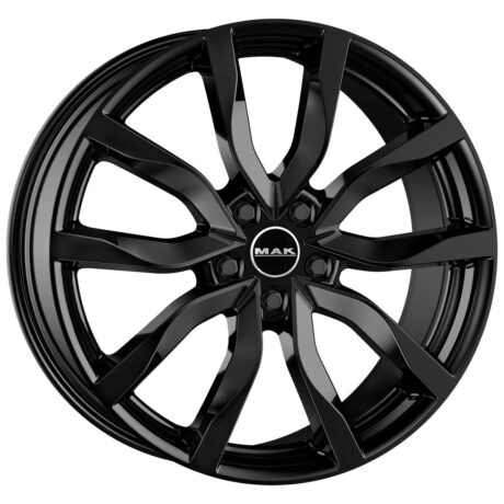 MAK Highlands Gloss Black 8,5×20 5×120 ET43 CB72,6 Flat 1000 kg F8520HIGB43IR3