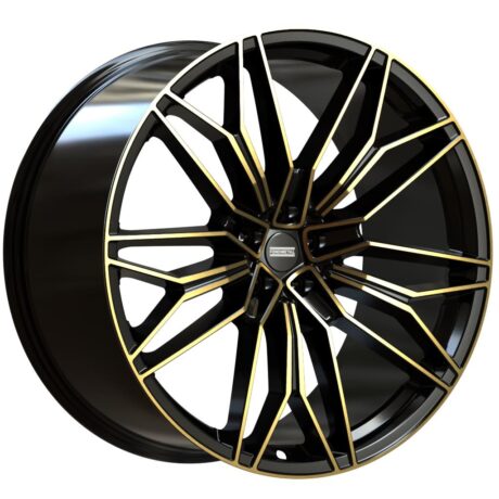 Fondmetal STC-23 Black Clearcoat Glossy Gold Machined 10×23 5×120 ET22 CB66,5 60° 1050 kg RF19996